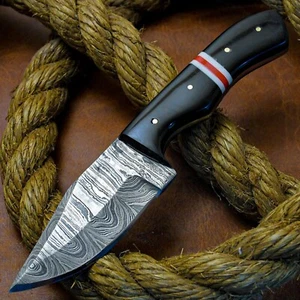 ALONZO HANDGEFERTIGTES DAMASTSTAHL FIX KLINGE BUSHCRAFT MESSER MIT MICARTA 4576 - Bild 1 von 7