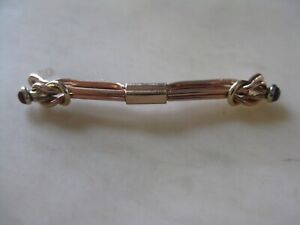 Rose Gold Men's Collar Holder Pat. #1840885 Red Rhinestone Knotted Terminals