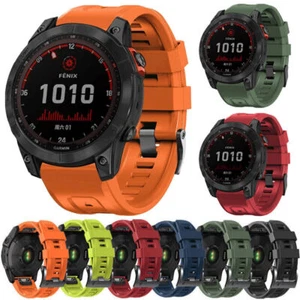 22/26mm Quick Fit Silikon Armband für Garmin Fenix 7/7X 6/6X Pro 5/5X Plus 3 HR - Bild 1 von 32