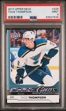 Tage Thompson 2017-18 Upper Deck Young Guns Rookie PSA 9 #228