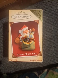 Hallmark Keepsake Ornament 2005 Santa's Magic Sack VIP PRE-OWNED ORIGINAL BOX - Picture 1 of 12