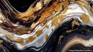"Gold in Waves" Abstract Art Print - Picture 1 of 1