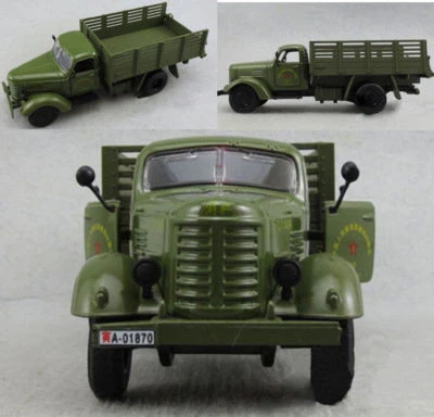1/36 Truck Model Green Army Vehicle Diecast Jie Fang Military Motor Lorry Model - Image 1 of 4
