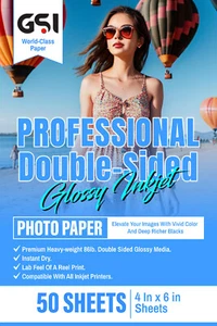 *BOGO* GSI World-Class Inkjet Photo Paper - 4"x6" Double-Sided 86lb Glossy - Picture 1 of 2