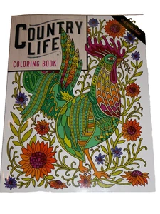 Country Life Coloring Book w/ 45 Detachable Pages for Adults and Young Adults - Picture 1 of 7