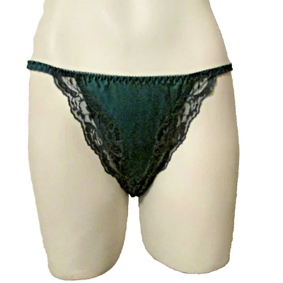 Bragas de bikini Victoria's Secret Gold Crown Label 100 % seda con cuerdas raras de los 80 S Foto 1 de 4