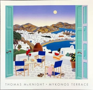 Thomas McKnight • Impresión 'Mykonos Terrace' - ¡Nuevo!! - Imagen 1 de 1