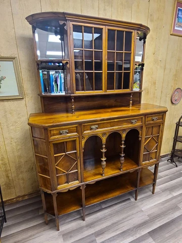 Late 19th Century Rosewood Side Cabinet Server China Cabinet Cover