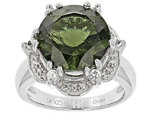 ANILLO MOLDEAVITA REDONDO DE 3,80 QUILATES CON CIRCÓN REDONDO RODIO SOBRE PLATA DE LEY - 9 - Imagen 1 de 3