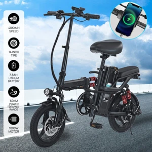 Foldable Electric Bike 1000W 50KM/H Protable Commuter Travel Bicycle E Bike 48V - Picture 1 of 17