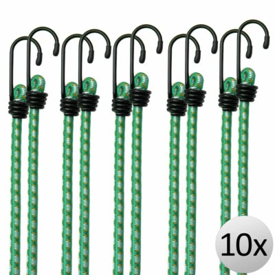 10x Spanngummi Set 61cm mit Haken Spannseil Gepäckgummi Expander Fahrrad - Bild 1 von 4