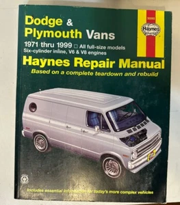 Used Haynes Repair Manual book Dodge & Plymouth Vans 1971-1999 30065 - Picture 1 of 6