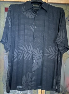 Cubavera  Size XL Black Viscose Shirt Hawaiian Leisure Casual Mens - Picture 1 of 5