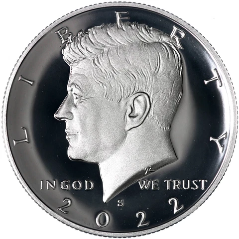 2022 S Kennedy Half Dollar Gem Deep Cameo CN-Clad Proof Coin Cover