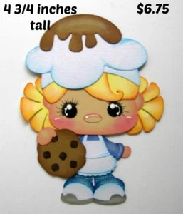 COOKIE GIRL blond Backen einzelnes Sammelalbum vorgefertigtes Papier Piecing von Rhonda - Bild 1 von 1
