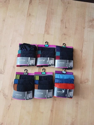 GEORGE ASDA George Men's 3 Pack Hipster Trunks Boxers With Cotton Stretch - Different Sizes