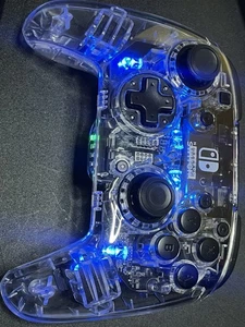 Nintendo Switch Wireless Controller – Clear LED Light Up – Tested & Working  🎮 - Picture 1 of 6