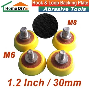 Piastra di supporto 1,2 pollici gancio e anello pad lucidatura lucidatura disco abrasivo filettatura M6 M8 - Foto 1 di 7