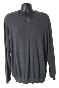 L.L. BEAN Herren Pullover Pulli GR XL Tall Langarm Grau V-Ausschnitt Kaschmir - Bild 1 von 10