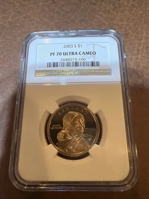 2003-S $1 Sacagawea NGC PF 70 Ultra Cameo Brown Label - Image 1 of 2