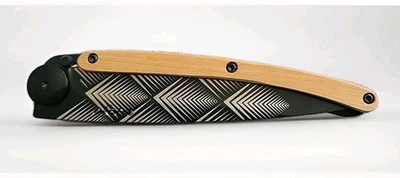 BRAND NEW Deejo Folding Pocket Knife 37g, Ultra Light, Juniper wood version 1.3  - Image 1 of 4