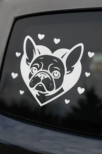 bulldog , dog , funny decalques autocollant stickers - Picture 1 of 3