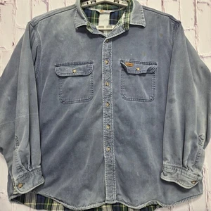 Vintage Carhartt Rugged Outdoor Wear Flannel Lined Distressed Shirt Jacket Men 2XL - Bild 1 von 15