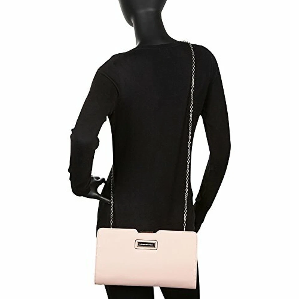 Catherine Malandrino BIBI Crossbody Handbag Chain Strap Pink Clutch - Image 1 of 4