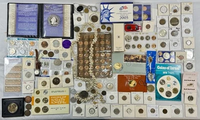 *Estate of Ron Chee* Junk Drawer Lot Silver Coins Jewelry Random Collectibles NR - Image 1 of 4