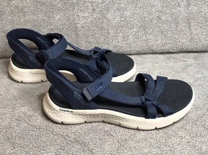 NEU Skechers Go Walk Damen-Sandale freihändig Slipper Größe 7 marineblau - Bild 1 von 14