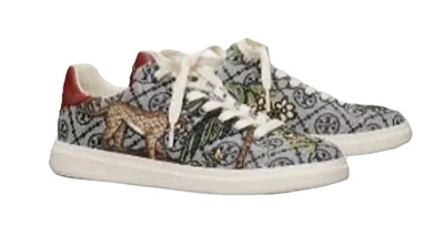 Tênis Tory Burch Howell T monogramado jaquard estampa chita 9 - Imagem 1 de 4