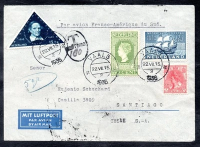 NETHERLANDS, EXCELENTE SOBRE DESTINO A CHILE, HOLANDA     #OC24-36 - Image 1 of 2