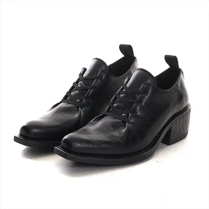 Zapatos de negocios Darkness de cuero real con punta de caballo y tacón cubano - Imagen 1 de 24