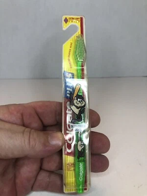 Colgate Plus Tazmanian Devil Tooth Brush Vintage Looney Tunes WB Green Denistry - Image 1 of 4