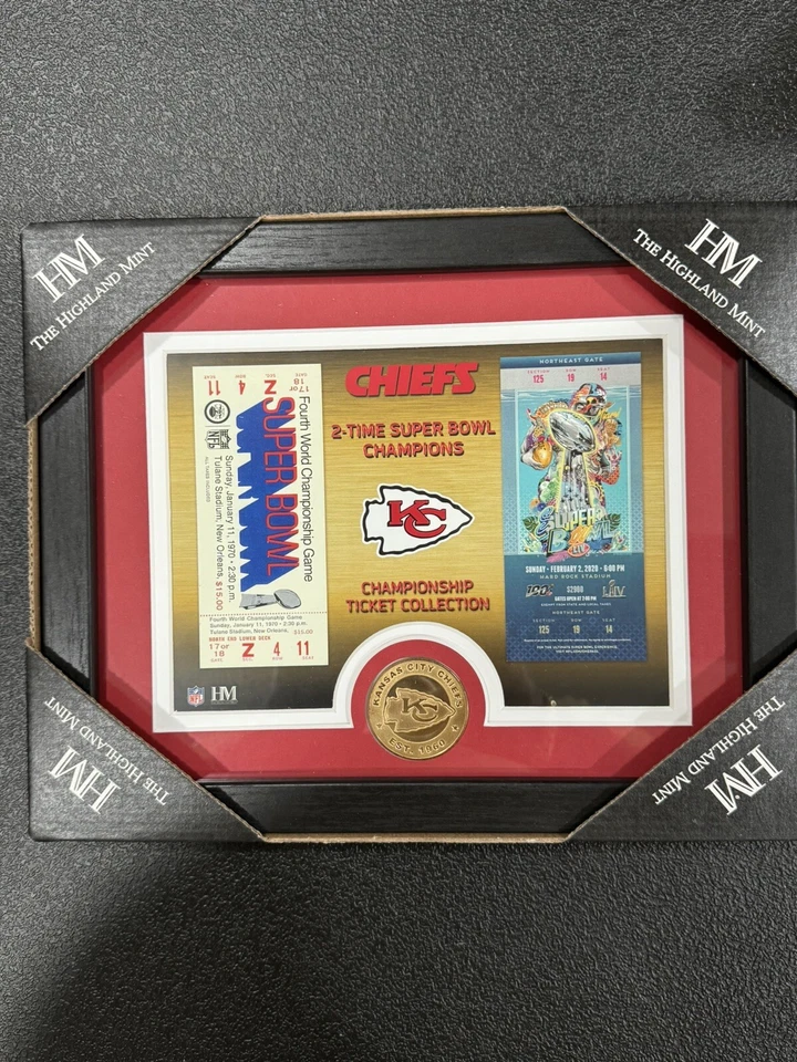 Colección de boletos del campeonato de los Chiefs de la NFL de The Highland Mint Foto 1 de 1