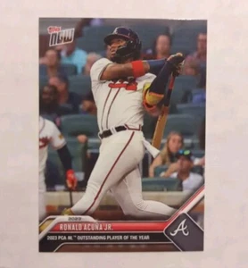 2023 MLB Topps NOW PLAYERS CHOICE PCA-1 0 RONALD ACUNA JR NL PLAYER OF THE YEAR - Picture 1 of 2
