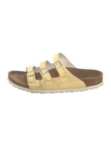 Sandali Birkenstock gialli triplo cinturino scarpe slide 3 cinturini taglia US 10 - Foto 1 di 4