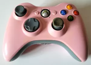 Manette Officielle Microsoft XBOX 360 Rose - Sans Fil - Imagen 1 de 6