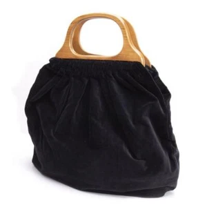 COMME des GARCONS EDITED Wood Handle Velours Hand Bag(K-148495) - Picture 1 of 9