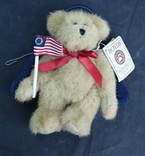 Boyds Orsetti Natale Americanna Patriottico Freedom 526454 Peluche Ornamento New