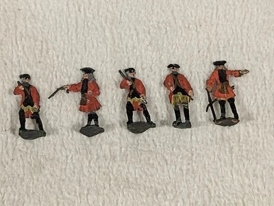 Antique Ernst HEINRICHSEN Nurnberg Soldier Flats ~ Orange Coats - Image 1 of 3