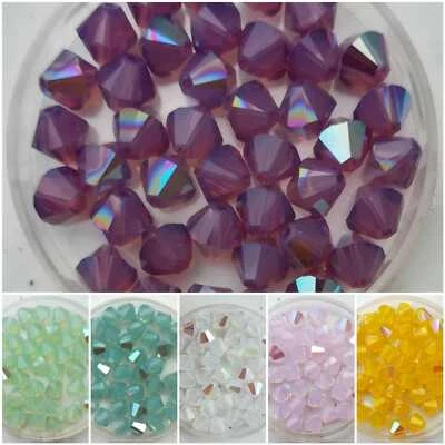 10 Stück 6mm Swarovski® Opal Shimmer Bicone Doppelkegel Art.Xilion 5328 FARBWAHL