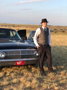 Men’s COMPLETE gangster costume SIZE M-L. FREE SHIPPING - Picture 1 of 12