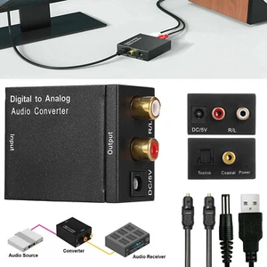 Digital-Analog-Audio-Wandler: Optisch Toslink & Koaxial auf RCA/Klinke - Bild 1 von 14