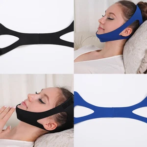 US Anti Snoring Chin Strap Sleep Apnea Snore Stop Belt Snoreless Jaw Solution - Picture 1 of 20
