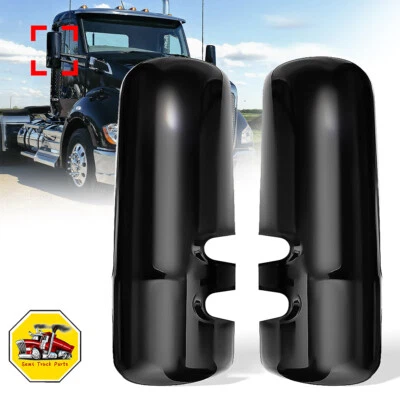 Door Mirror Covers Pair for 2013-2020 Kenworth T680 T880 W990 Black Left & Right Foto 1 de 4