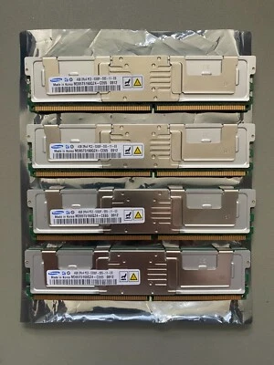 16GB (4x4GB) SAMSUNG M395T5160QZ4-YE68 DDR2 PC2-5300F 667MHz  SERVER MEMORY RAM - Image 1 of 2