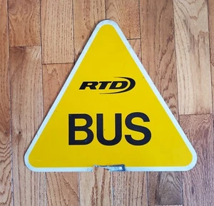 VINTAGE RTD SOUTHERN CALIFORNIA RAPID TRANSIT DISTRICT BUS STOP SIGN - Picture 1 of 2