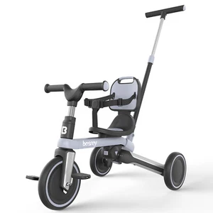Besrey Toddler Tricycle with Push Handle Backrest for 1-5 old Years Boys,Gray - Picture 1 of 7