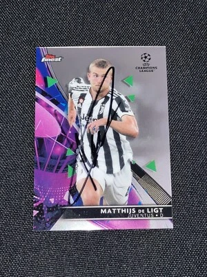 21-22 Matthijs De Ligt Hand Signed Autograph Topps Finest UEFA ChL Juventus #13 - Image 1 of 4